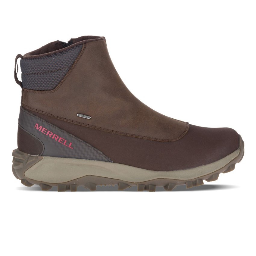 Bottes Merrell Thermo Kiruna Mid Zip Waterproof Marron Homme | N.W.UGLY